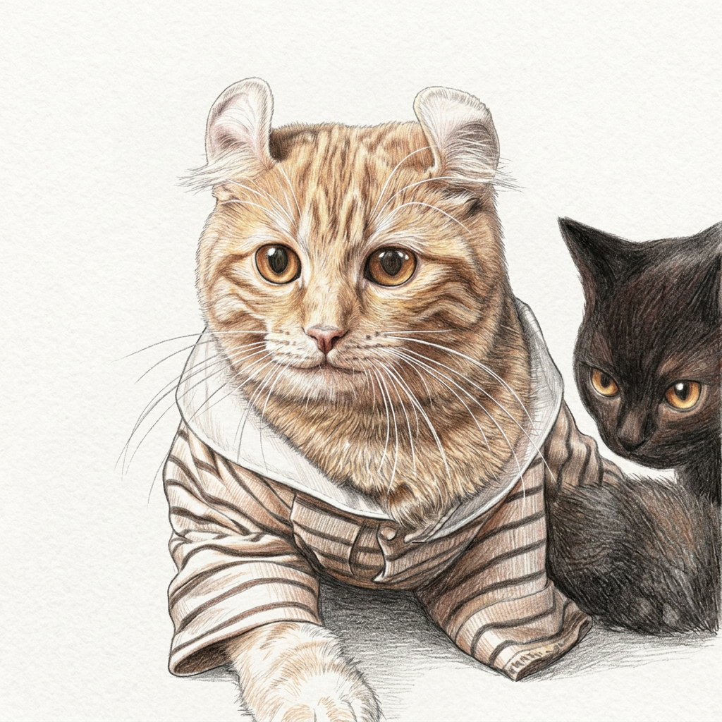 Cat Clothes drawing