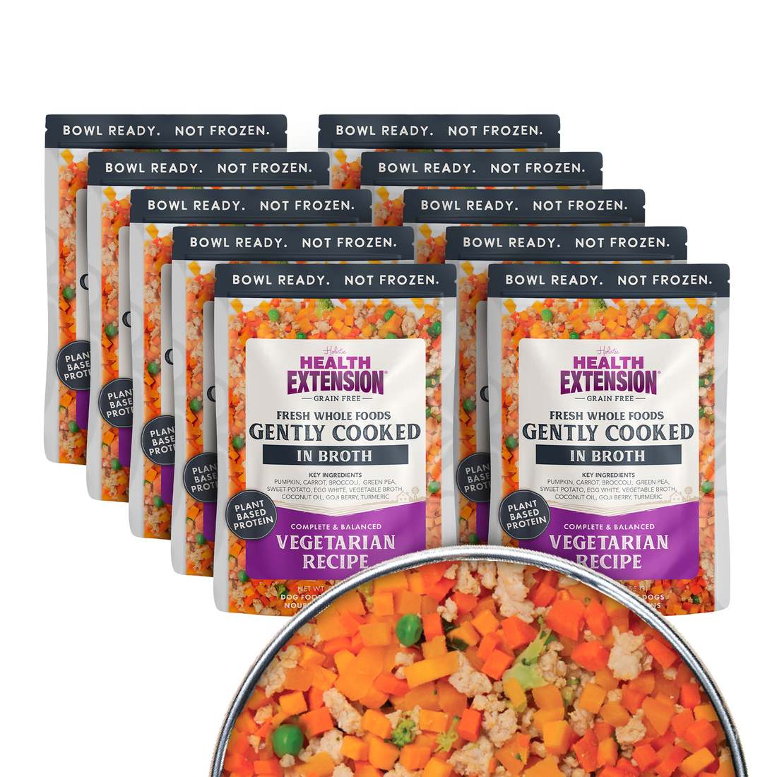 Human-Grade Gently-Cooked Fresh Dog Food, Grain-Free Vegetarian (Adult Maintenance)