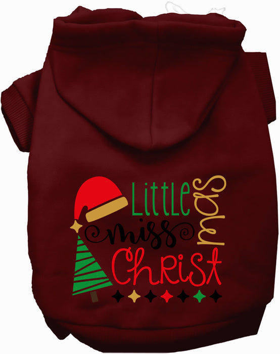 Little Miss Christmas Pet Hoodie