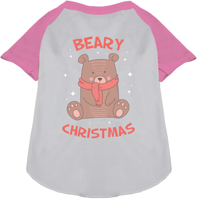 Beary Christmas Pet Raglan Shirt