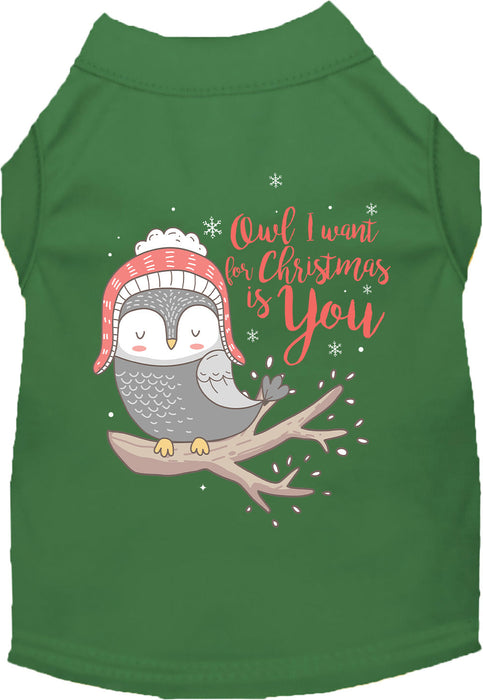 Owl I Want For Christmas Pet Shirt