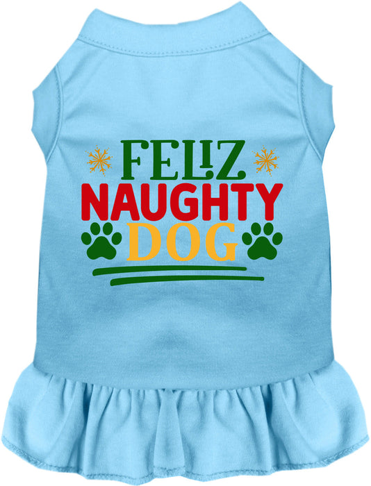 Feliz Naughty Dog Christmas Pet Dress