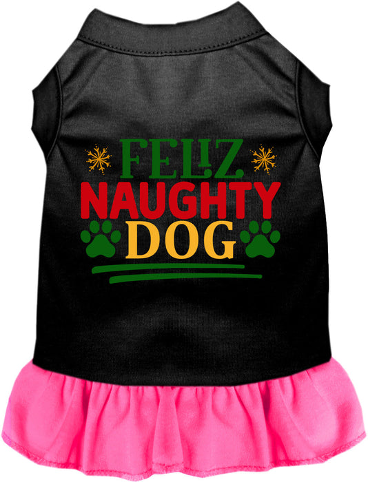 Feliz Naughty Dog Christmas Pet Dress