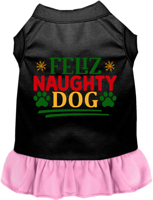 Feliz Naughty Dog Christmas Pet Dress