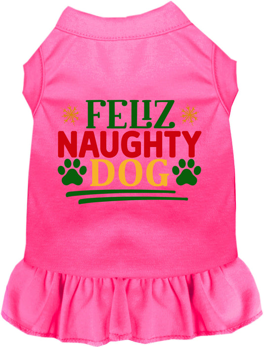 Feliz Naughty Dog Christmas Pet Dress