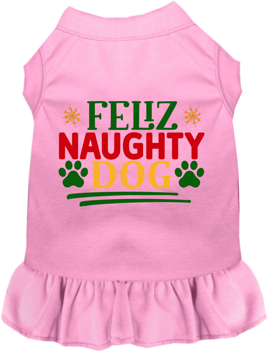 Feliz Naughty Dog Christmas Pet Dress