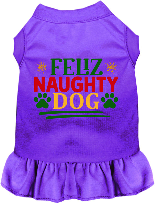 Feliz Naughty Dog Christmas Pet Dress