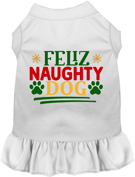 Feliz Naughty Dog Christmas Pet Dress