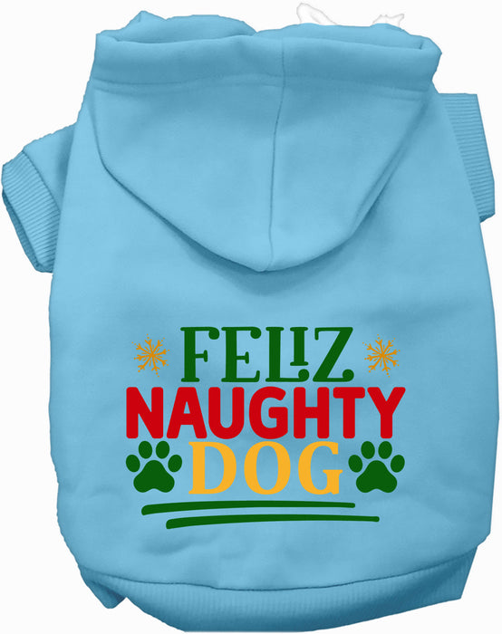 Feliz Naughty Dog Christmas Pet Hoodie