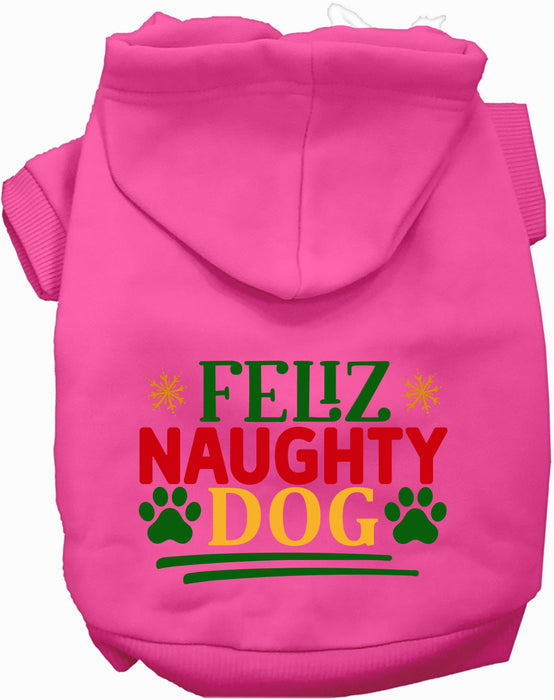 Feliz Naughty Dog Christmas Pet Hoodie