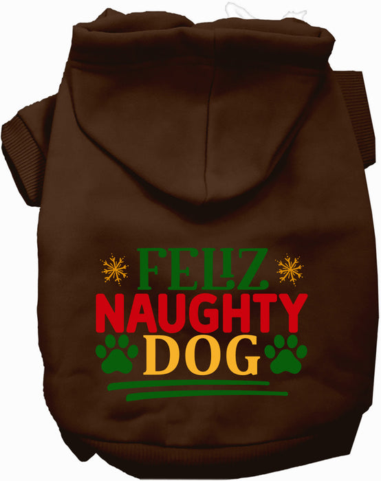 Feliz Naughty Dog Christmas Pet Hoodie