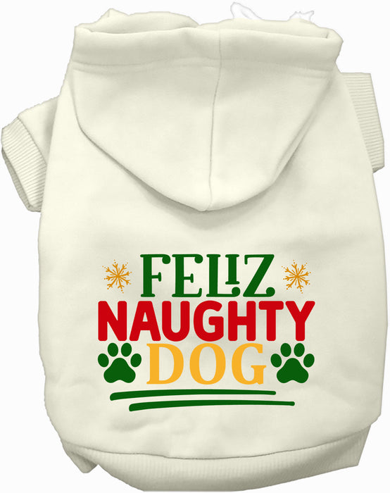 Feliz Naughty Dog Christmas Pet Hoodie