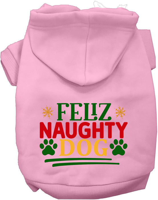 Feliz Naughty Dog Christmas Pet Hoodie