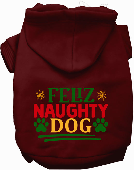 Feliz Naughty Dog Christmas Pet Hoodie