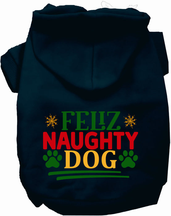 Feliz Naughty Dog Christmas Pet Hoodie