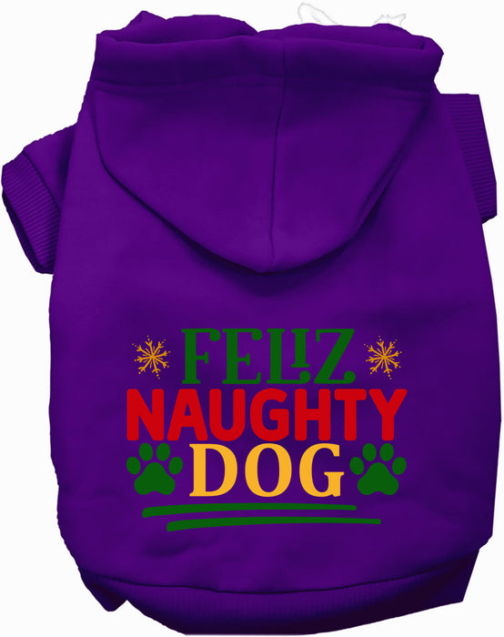 Feliz Naughty Dog Christmas Pet Hoodie