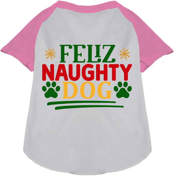 Feliz Naughty Dog Pet Raglan Shirt