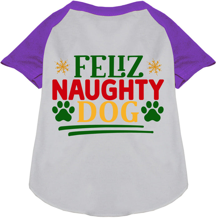 Feliz Naughty Dog Pet Raglan Shirt