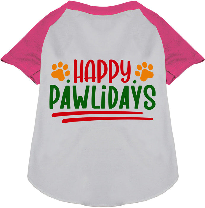 Happy Pawlidays Pet Raglan Shirt