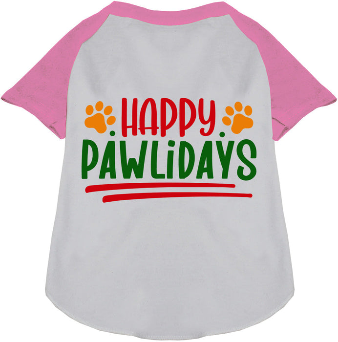 Happy Pawlidays Pet Raglan Shirt