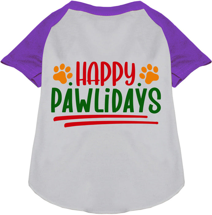 Happy Pawlidays Pet Raglan Shirt