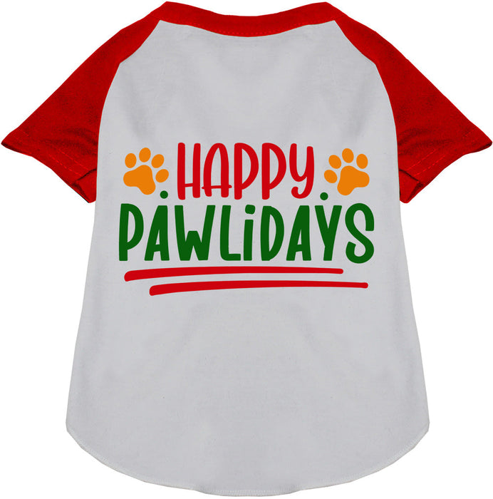 Happy Pawlidays Pet Raglan Shirt