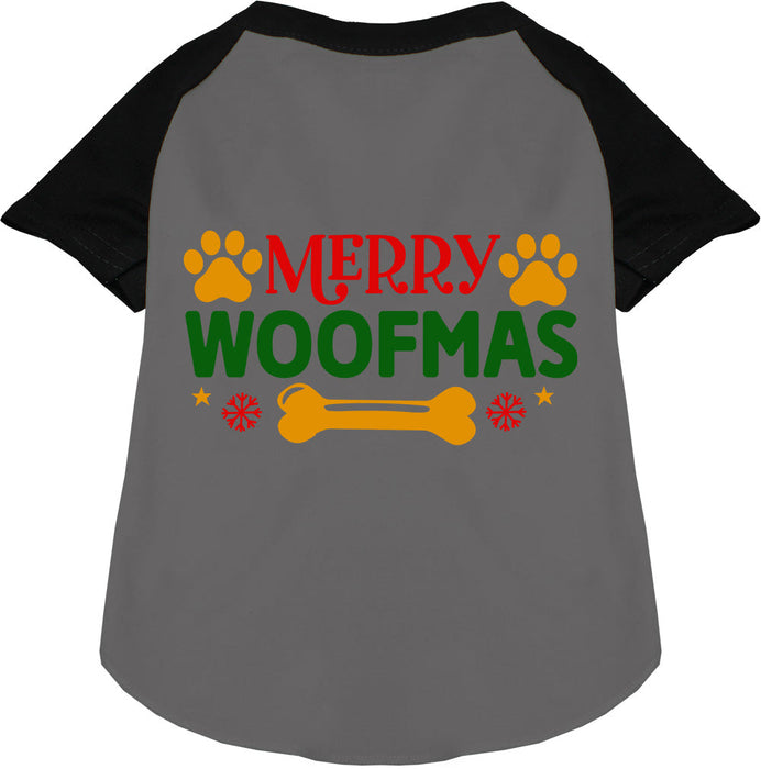 Merry Woofmas Pet Raglan Shirt