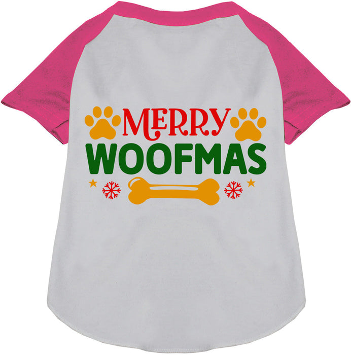 Merry Woofmas Pet Raglan Shirt