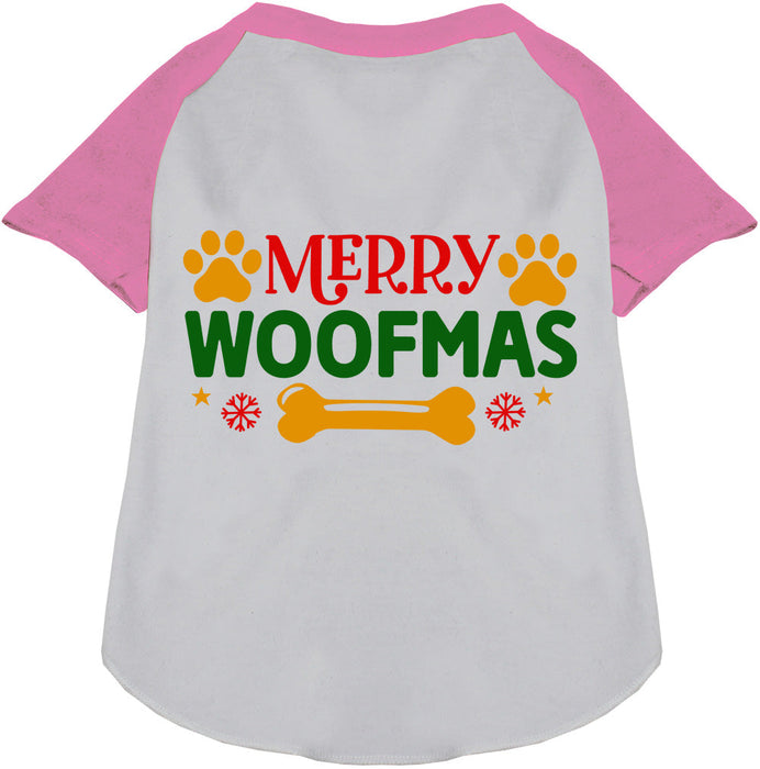 Merry Woofmas Pet Raglan Shirt