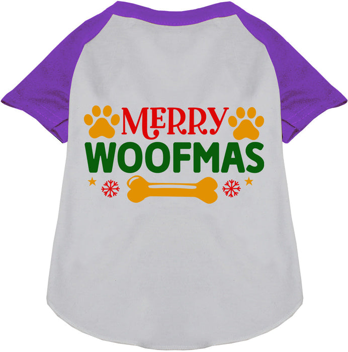 Merry Woofmas Pet Raglan Shirt