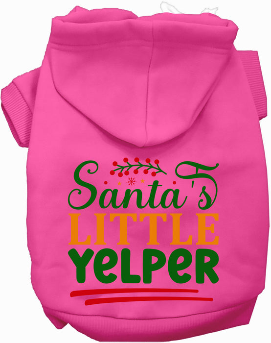 Santa's Little Yelper Christmas Pet Hoodie