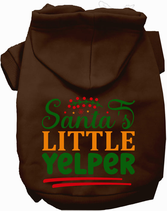 Santa's Little Yelper Christmas Pet Hoodie