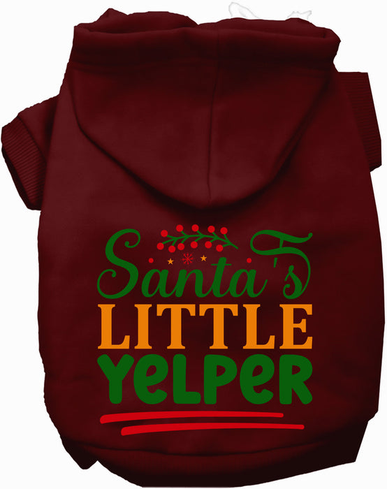 Santa's Little Yelper Christmas Pet Hoodie