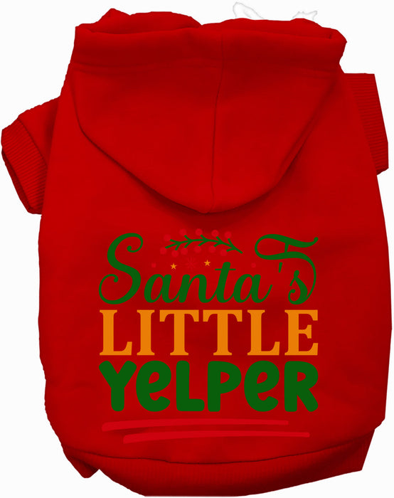 Santa's Little Yelper Christmas Pet Hoodie