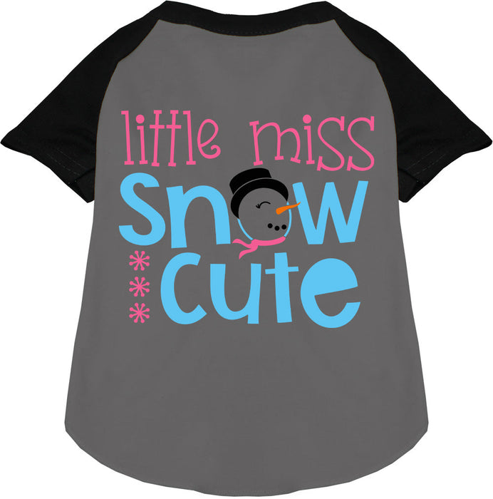Little Miss Snow Cute Pet Raglan Shirt