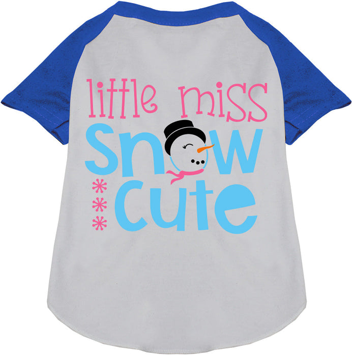 Little Miss Snow Cute Pet Raglan Shirt