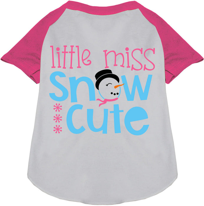 Little Miss Snow Cute Pet Raglan Shirt