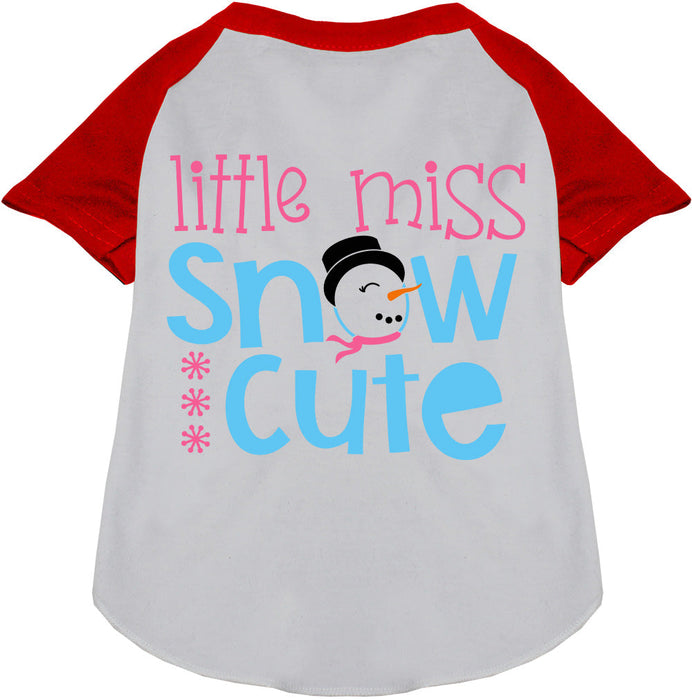 Little Miss Snow Cute Pet Raglan Shirt