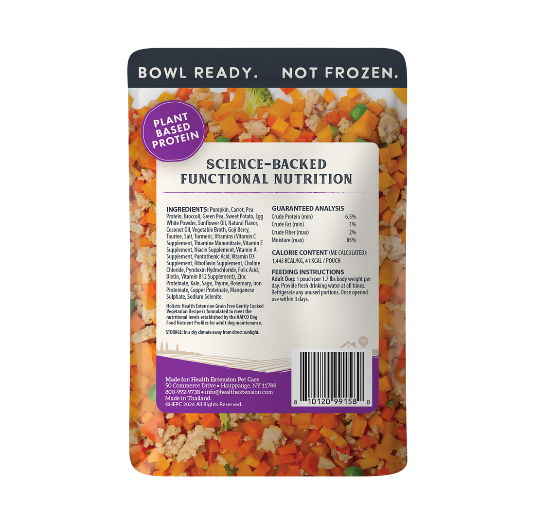 Human-Grade Gently-Cooked Fresh Dog Food, Grain-Free Vegetarian (Adult Maintenance)