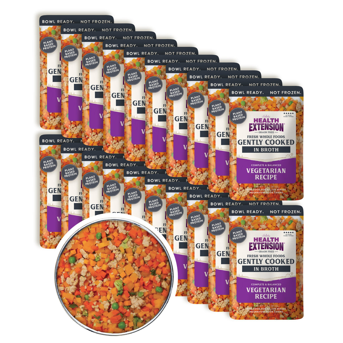 Human-Grade Gently-Cooked Fresh Dog Food, Grain-Free Vegetarian (Adult Maintenance)