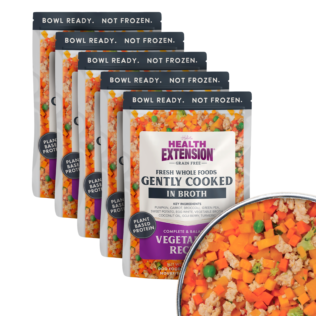 Human-Grade Gently-Cooked Fresh Dog Food, Grain-Free Vegetarian (Adult Maintenance)