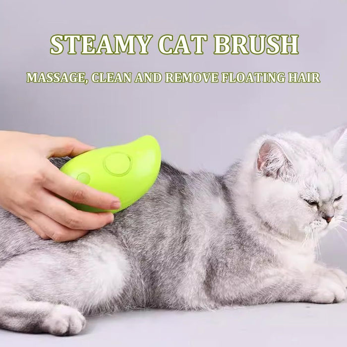 Cepillo de vapor para gatos 3 en 1
