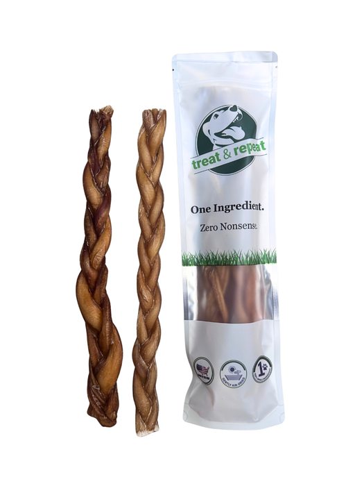 12in Braided Bully Stick (2-Pack)