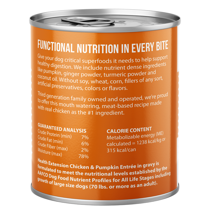 Digestive Support, Chicken & Pumpkin Entrée in Gravy 9oz