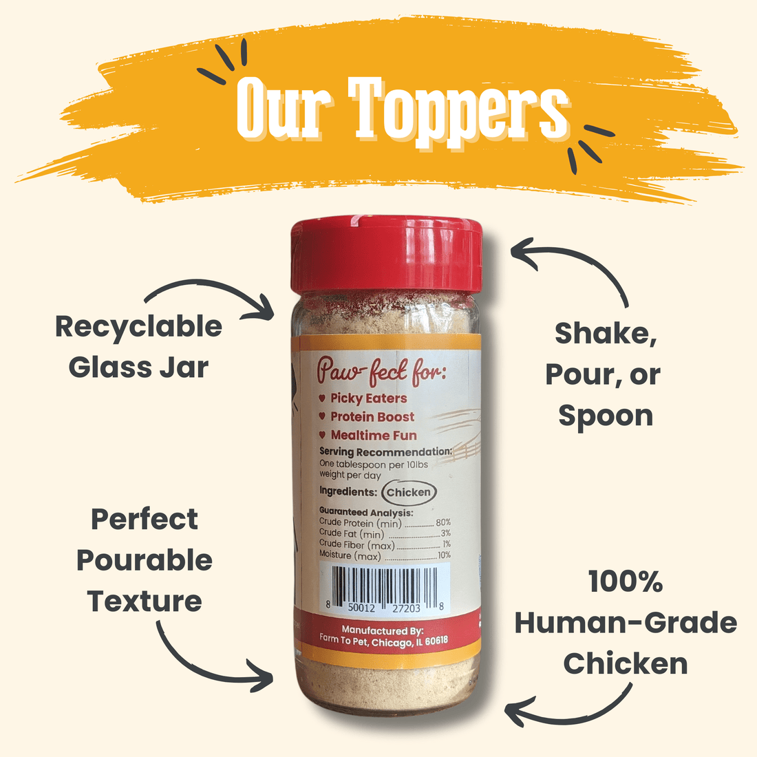 Chicken Treat Dog Food Topper - NALA'S Pet Closet