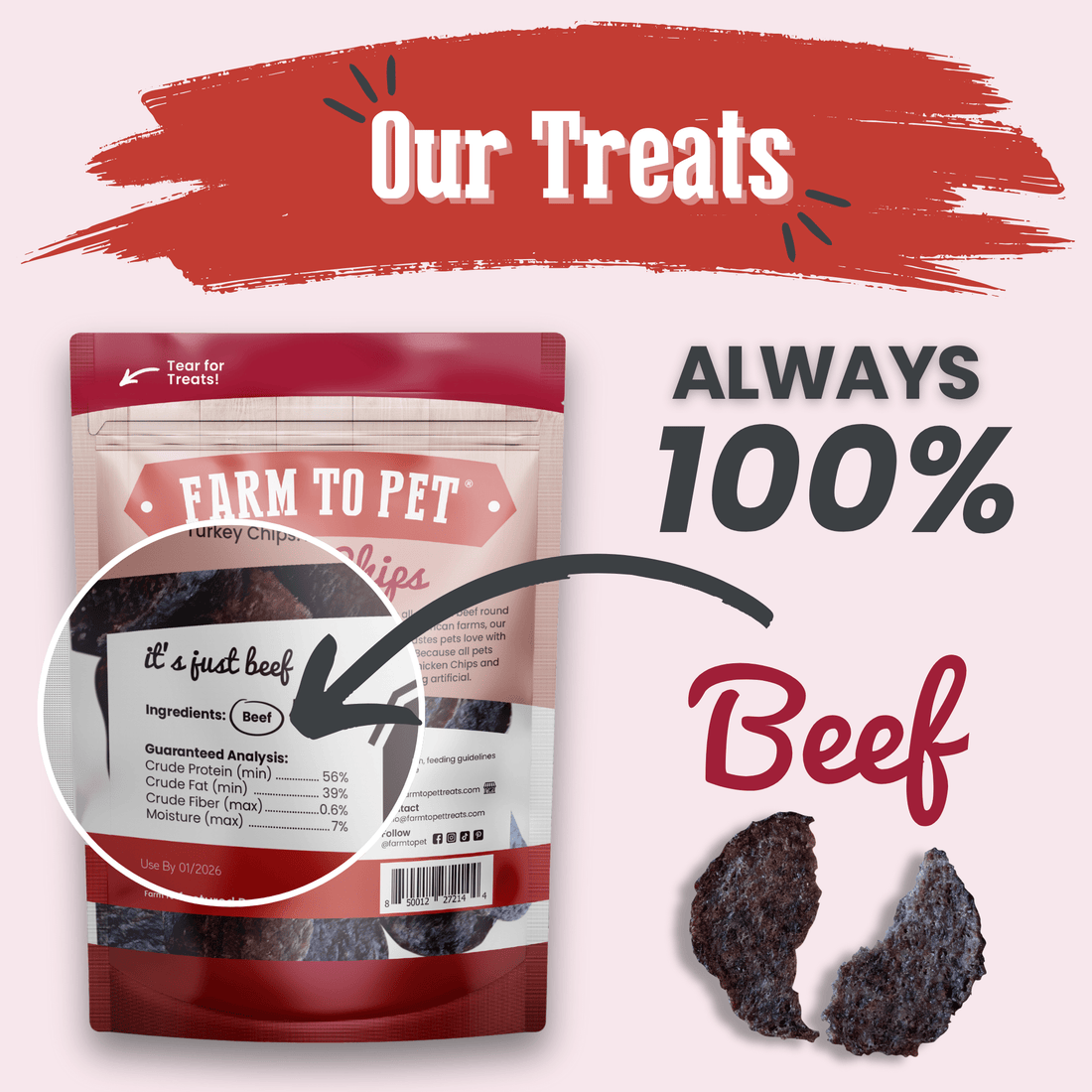 Beef Chips for Dogs - NALA'S Pet Closet