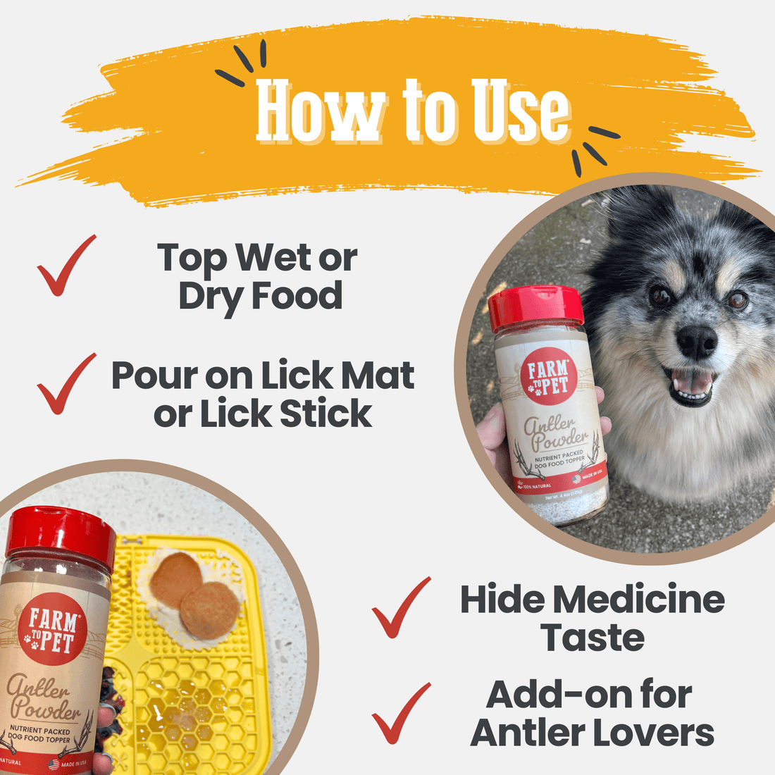 Antler Powder Dog Food Topper - NALA'S Pet Closet