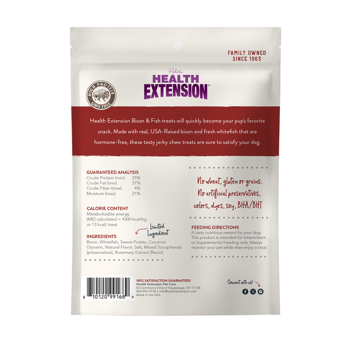 Bison & Fish Jerky Dog Treats