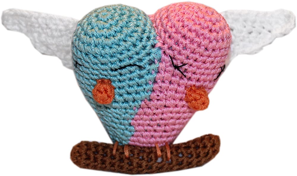 Knit Knacks Organic Cotton Pet Toys, Valentine's Friends