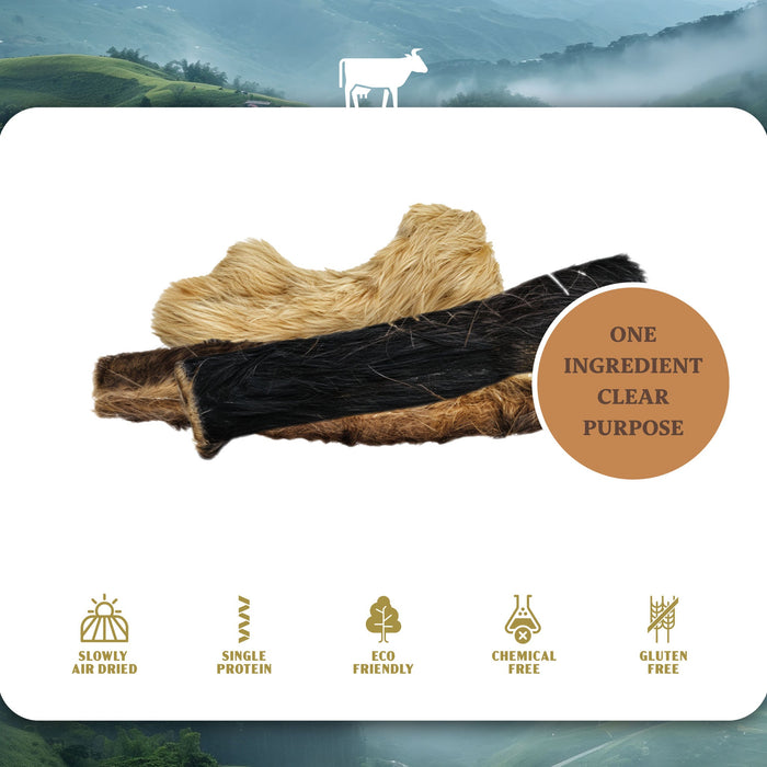 Beef Skin Strips with Hair - Dog Treats